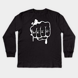 WEEN Tattoo Knuckles Kids Long Sleeve T-Shirt